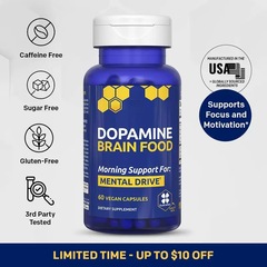 外贸出口 TK亚马逊热销 素食补充剂胶囊 DOPAMINEBRAIN 源头厂家