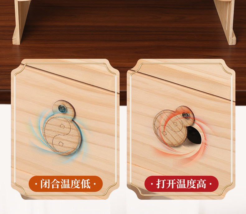 Wooden Moxibustion Box Full Body Moxa Therapy Kit with Aged Moxa Wool and Moxa Sticks for Warming Care specifications