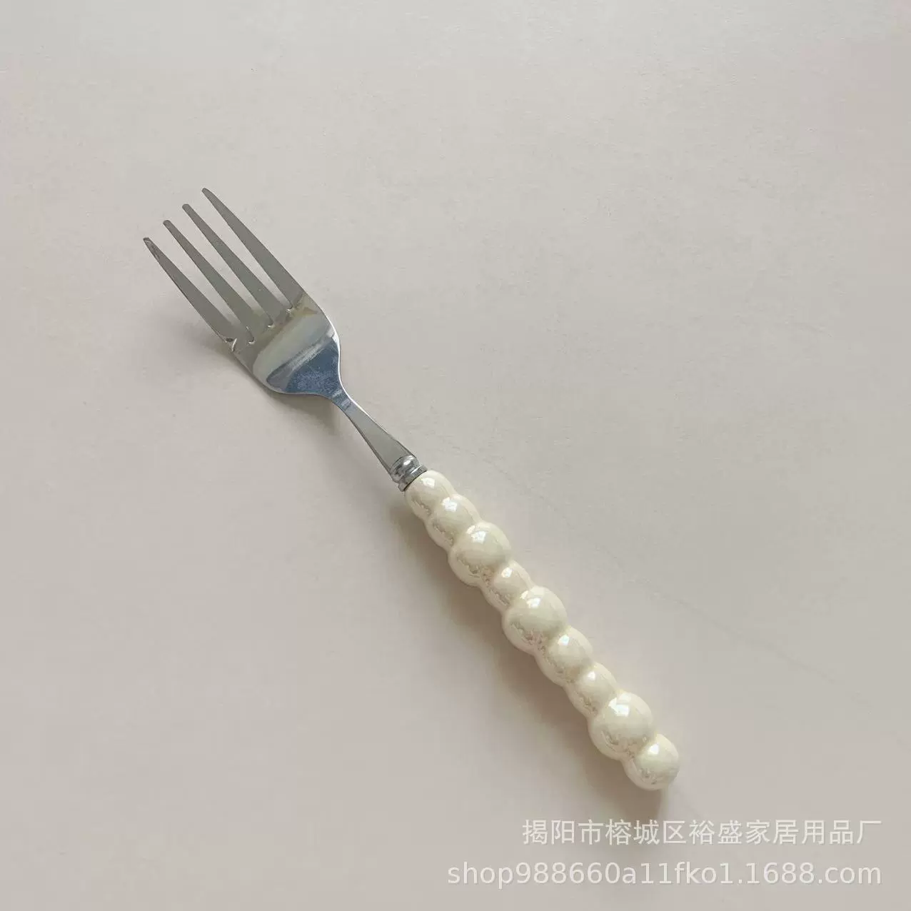Ceramic tableware pearl stainless steel, set, spoon, fork, light luxury style, home decor