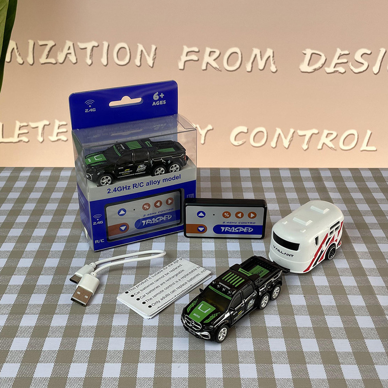 Remote control with light can shift six-wheel pickup truck with hanging suit charging mini alloy off-road simulation car Remote control with light can shift six-wheel pickup truck with hanging suit charging mini alloy off-road simulation car