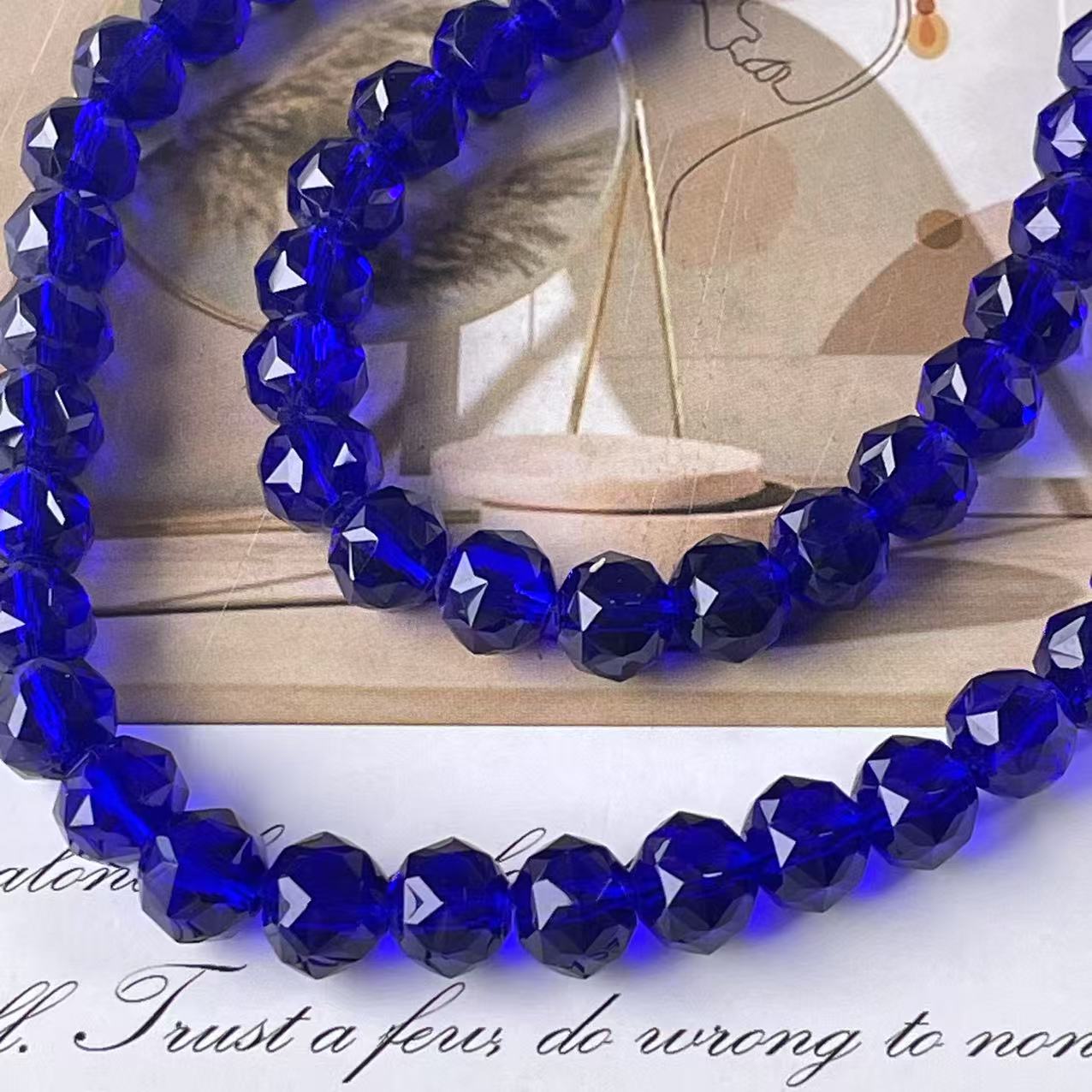 Bola de flores de 8mm Jingjing K9 cuentas sueltas de cristal 64 superficies cortadas con cuentas Accesorios de joyería hechos a mano de bricolaje Pulsera Collar lote suelto image 36
