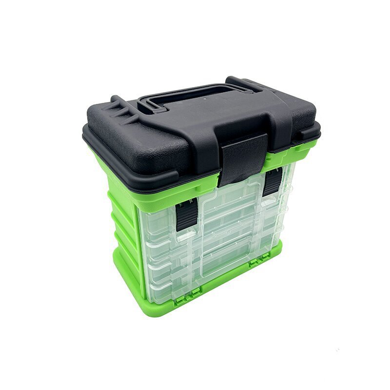 Caja de pesca Luya de cuatro capas caja de almacenamiento de herramientas caja de pesca caja de artes de pesca Luya caja de pesca maleta transfronteriza al por mayor