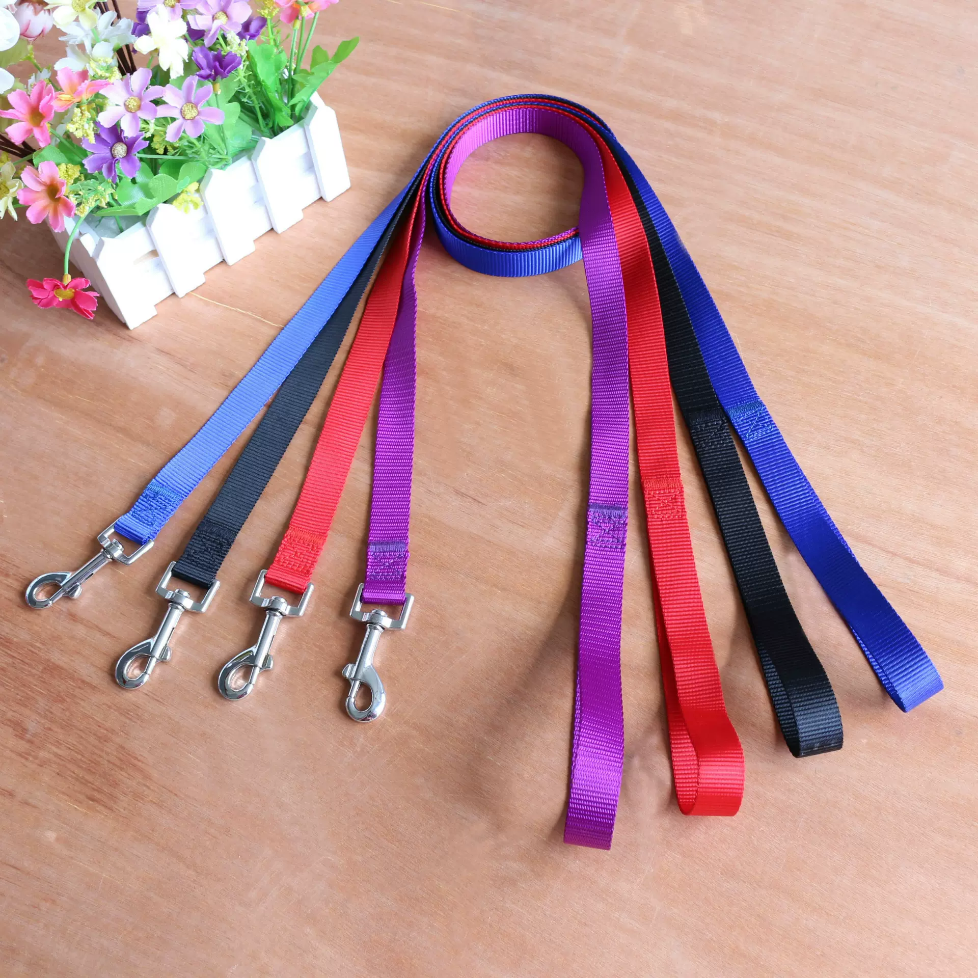 厂家直销 宠物牵引高品质素色尼龙牵引带 宠物牵引绳