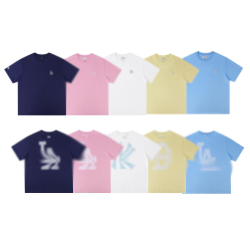 Trendy Brand Mlb Short-Sleeve 26Ss Summer Fashion New Lace Back Label Large Logo Loo Round Neck Unisex T-Shirt Trendy Brand Mlb Short-Sleeve 26Ss Summer Fashion New Lace Back Label Large Logo Loo Round Neck Unisex T-Shirt