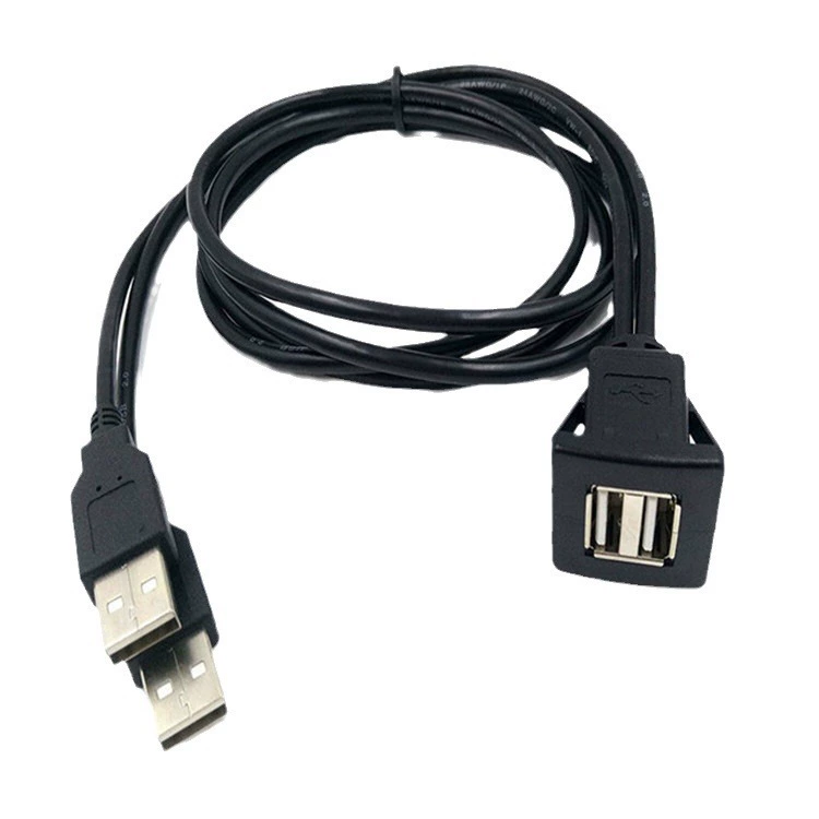 Холодная-распродажа двойной USB2.0 панельный проводной корабельный мотоциклетный приборная панель реклама для moeder водонадзорная линия удлинитель 1 метр