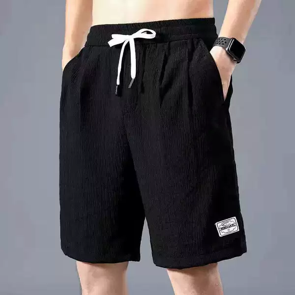 Silk black shorts