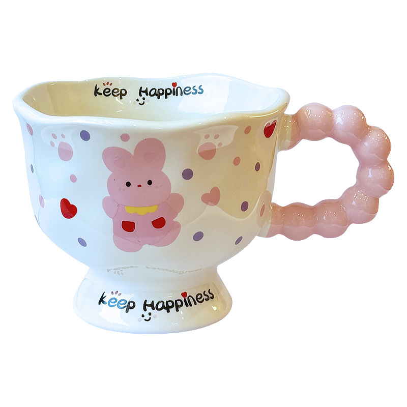 Taza de Cerámica de Animales Animados Resistente a Altas Temperaturas con Cuchara para Oficina