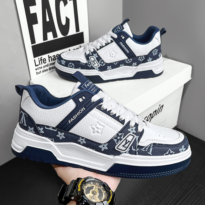 Zapatos blancos de moda coreanos transfronterizos cuidadosamente seleccionados, zapatos de hombre, zapatos cómodos de plataforma, nuevas zapatillas deportivas casuales, zapatos de hombre de moda