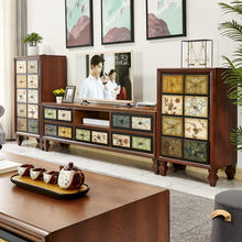 美式电视柜茶几组合全实木客厅简约小户型墙柜欧式卧室经济型地柜