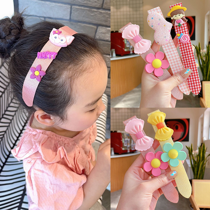 Pelo roto para niños Velcro diadema niña estrella Delu flequillo pegatinas pelo roto artefacto bebé diadema accesorios para el cabello