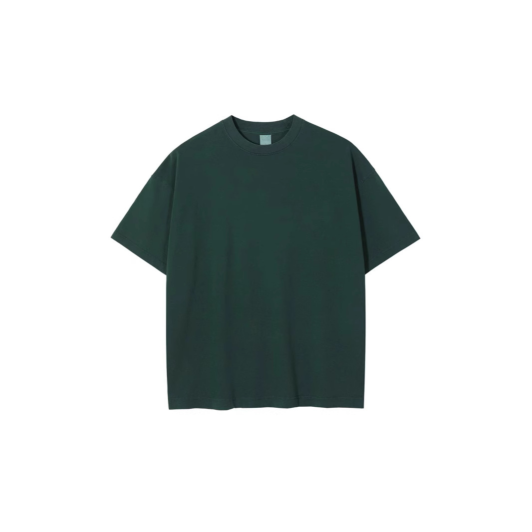 Yuan Senwang 2025 principios de la primavera 32 algodón de doble hilo 275g agua de lavado viejo blanco básico para hombres y mujeres camiseta de fondo