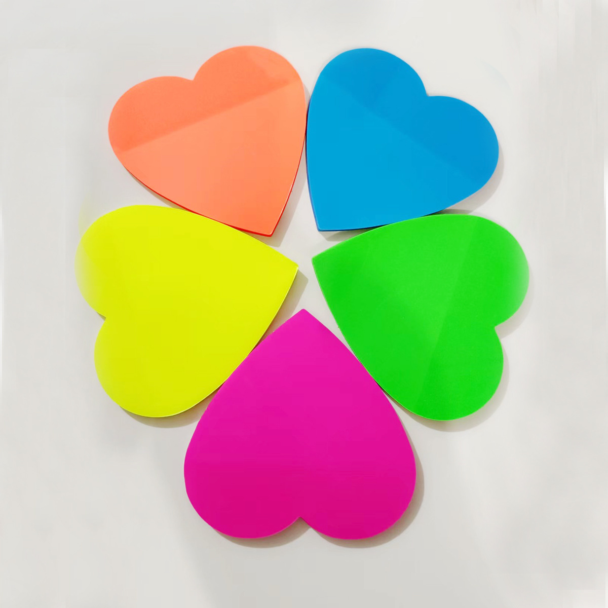 Pet Heart-Shaped Stickers Student Stationery Writing Notepad Index Stickers Self-Adhesive Portable 50-Page Cartoon Tearable
