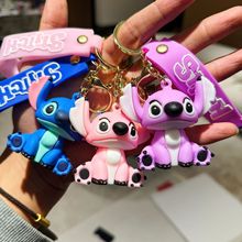 卡通史迪仔钥匙扣环圈可爱精致大号玩偶学生少女书包包包挂饰礼品