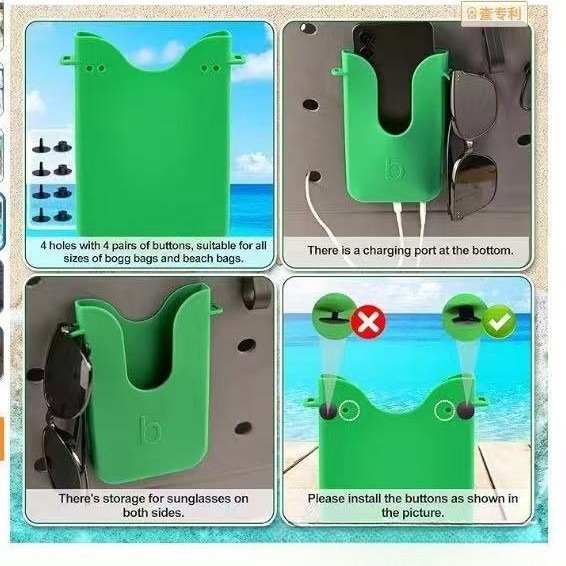 New Bogg Beach Bag Mobile Phone Storage Bag Mobile Phone Holder Storage Bag Mobile Phone Case Hole Bag Storage