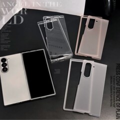 Samsung zfold 40% off スタック携帯電話ケースに適した新しいシンプルなつや消し zfold5 ノンスティック指紋防止スクラッチプルーフケース