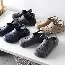 外贸春夏男士透气洞洞鞋休闲大码包头拖凉鞋潮跨境专供款沙滩