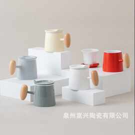 复古仿搪瓷杯马克杯印logo印图片广告杯礼品杯子高颜值创意陶瓷杯