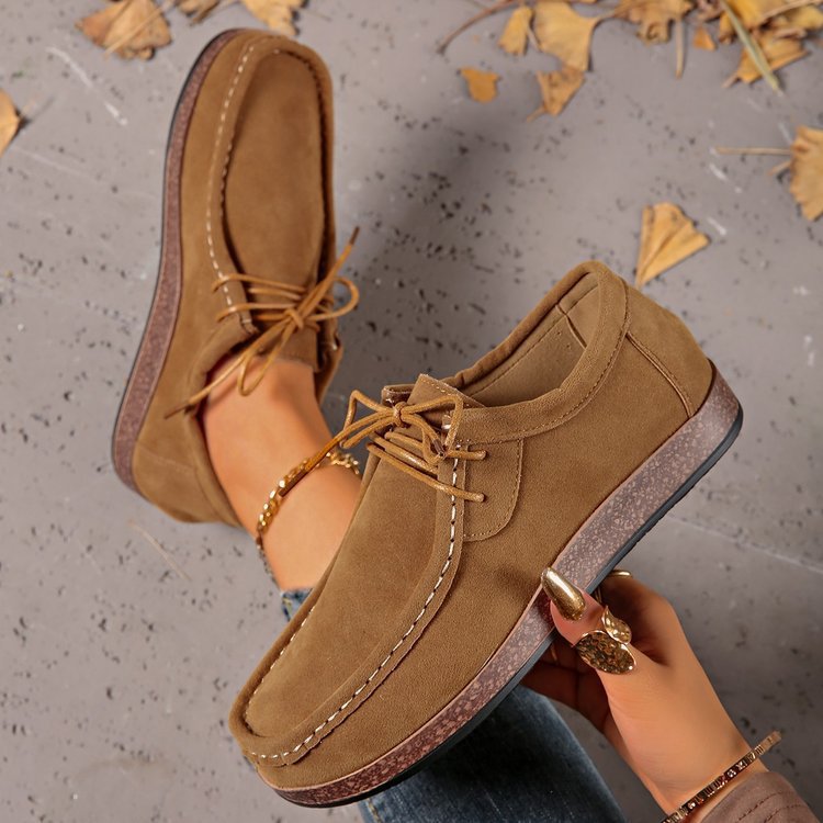 Mocasines con Tacón de Cuña para Mujer de Cuero Sintético y Suela de Caucho image 3