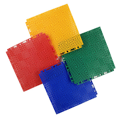 modern indoor outdoor Suspended floor kindergarten Playground waterproof Plastic floor blue balcony Mat