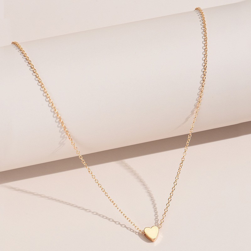 Gold heart pendant necklace # Xl036