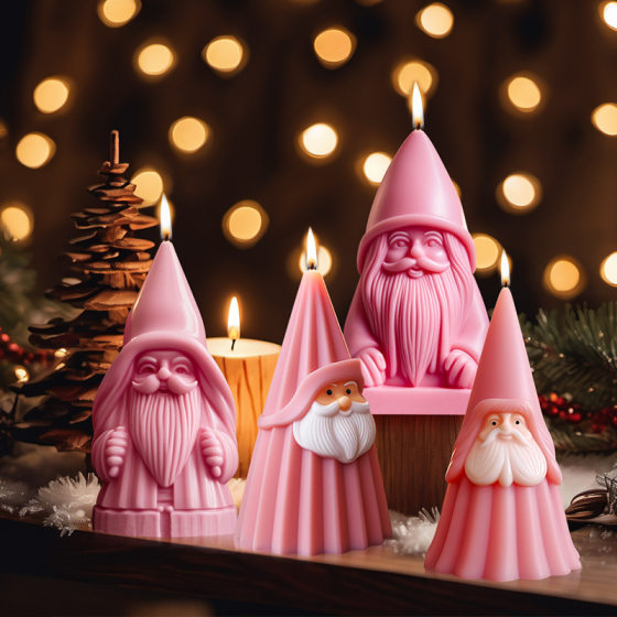 Sanxin Santa Claus aromatherapy candle silicone mold DIY handmade Christmas gift fragrant stone grinding tool cross-border