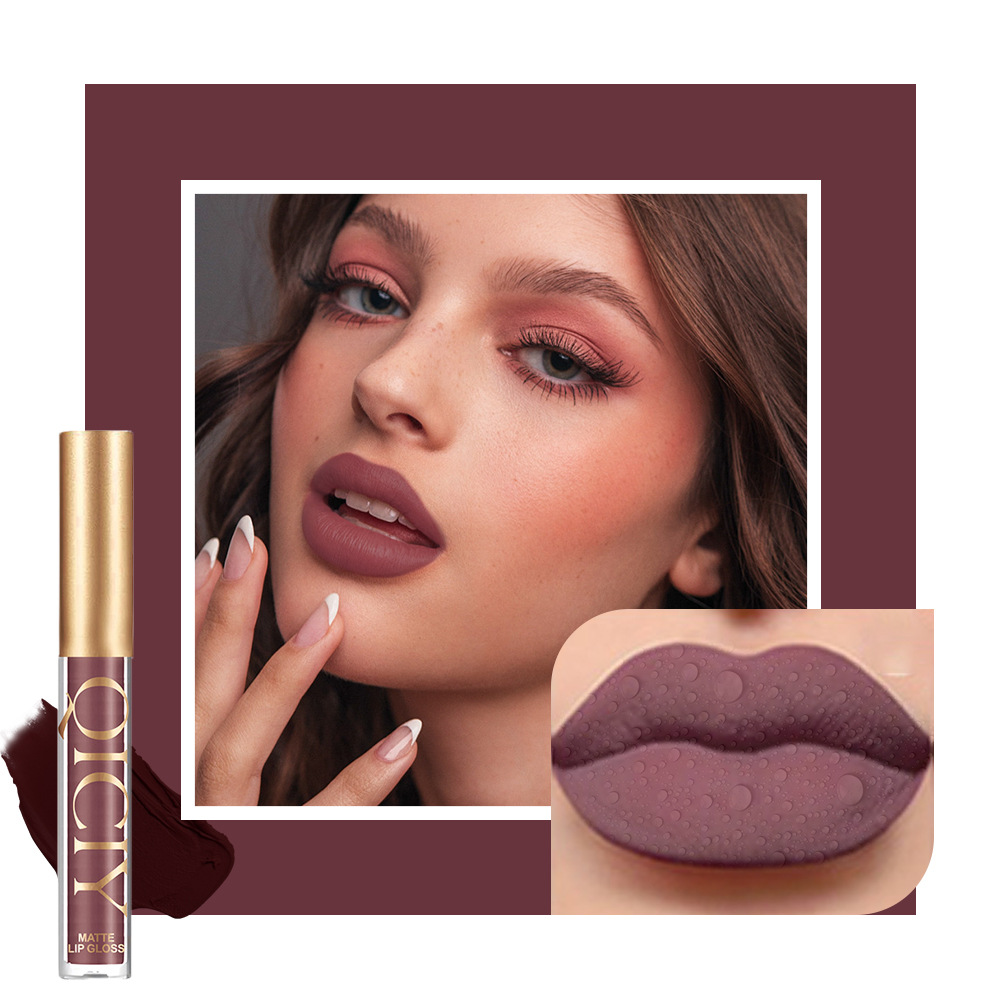 Exklusives QICIY-Lippenglasur-Set, matt, perlmuttartig, Antihaft-Lipglasur, beliebter Lipgloss, 11 Farben_voghion.com