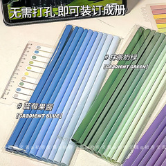 A4 Slant-Neck Waterdrop Shaped Student Transparent Morandi Gradient Triangular Rod Insert Folders Exam Pouch