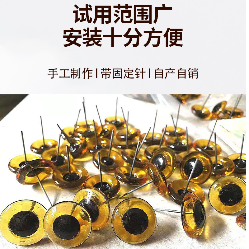 DIY Jewelry Accessories Doll Pin Type Artificial Eyeball Manufacturer Wholesale Glass Eye Food Label Sugar Art Carving