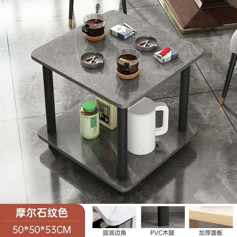 Mesa de mahjong, mesa de centro, estante de té, mesa lateral pequeña de doble capa móvil, sala de ajedrez y cartas, mini mesa de té especial para jugar a las cartas