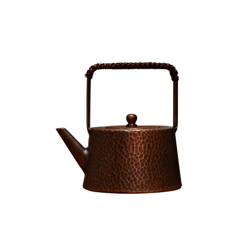 Handmade small copper pot pure copper tea pot with handle tea brewing pot boiling water copper pot Gongfu tea pot retro small pot