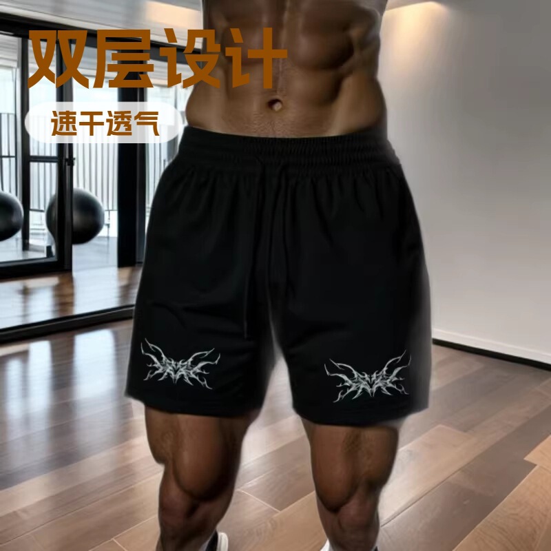Y2K Performance Shorts Men's Spider Gym Casual Sports Compression Shorts Workout Running 2-in-1