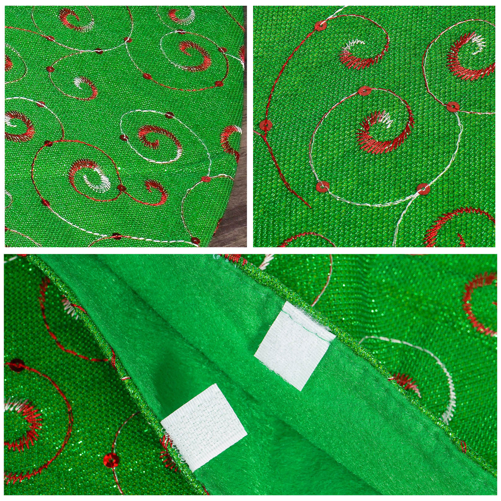 Navidad transfronteriza verde falda de árbol creativo de decoración de vacaciones delantal de árbol verde de alta calidad accesorios de árbol de Navidad