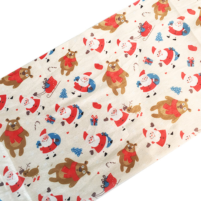 圣诞款卡通印花亲肤透气无纺布图案儿童一次性口罩布Mask cloth