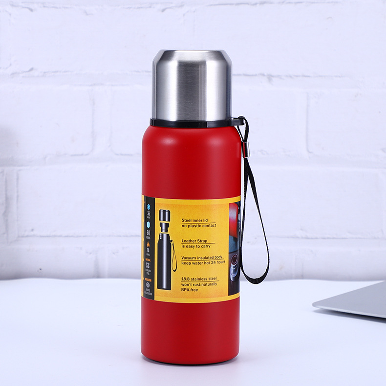 Suministro directo de fábrica al aire libre hervidor olla de viaje deportes de acero inoxidable hervidor portátil de gran capacidad de vacío termo taza