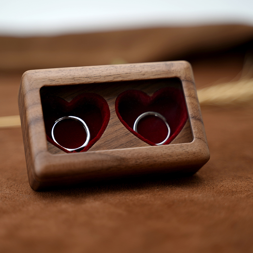 60g Weight Jewelry Boxes Classification 1 Piece Quantity Holiday, Daily, Selfie Occasion Wood Material Heart Shape Pattern Elegant, Lady Style 1 Piece Wood Elegant Lady Holiday Daily Selfie Heart Shape Jewelry Boxes 12