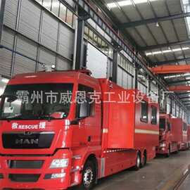 洗消消防车驱动形式6×4座位设置2+4含驾驶员拉力≥70kN压力2.0MP
