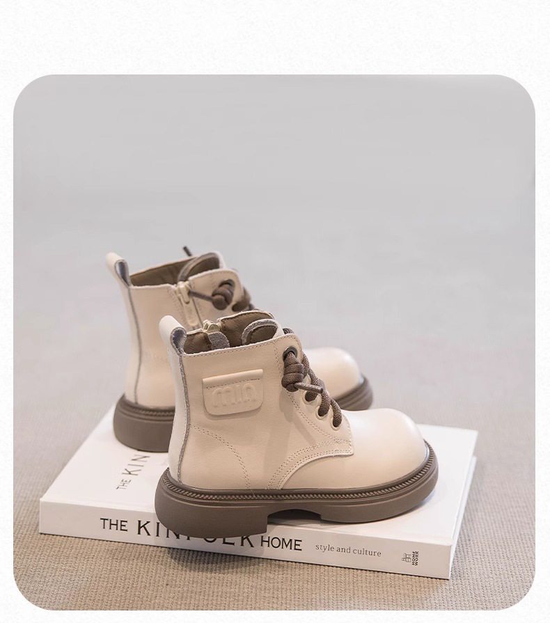 Girls' Martin made of two cotton autumn winter 2024, new with added fleece for boys, girls' short boots, medium and_voghion.com