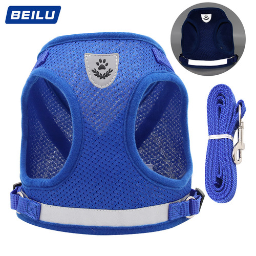 New Pet Harness Back Harness Dog Leash Reflective Breathable Mesh Dog Leash Pet Supplies Wholesale