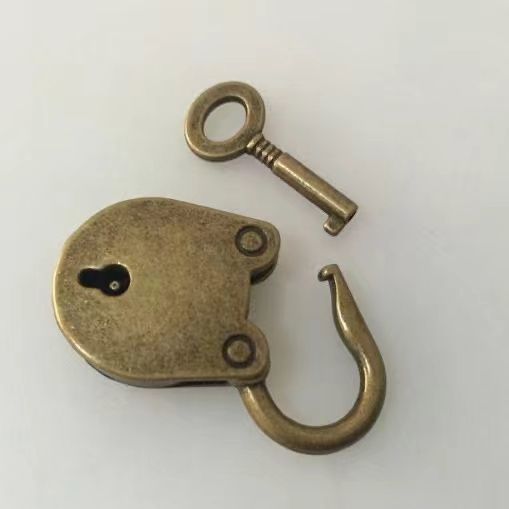 密码锁学生宿舍复古小熊锁可爱带钥匙可打开古铜色仿古挂锁铁其他|undefined
