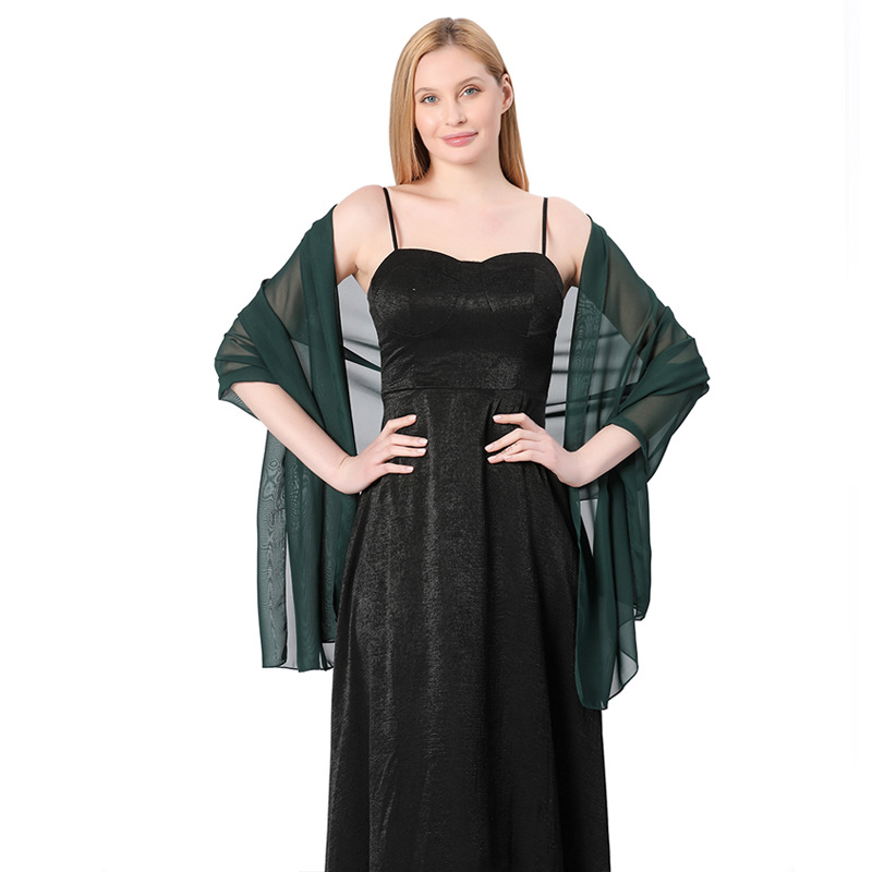 Elegant Chiffon Shawl For Wedding Bridesmaid And Evening Party_voghion.com
