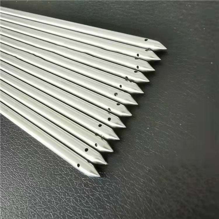 304不锈钢毛细管 磨尖封头 折弯变径 缩尖打孔切断开槽316L管