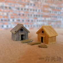 场景模型仿真微缩房子迷你小木屋微景沙盘拍摄道具造景装饰摆件