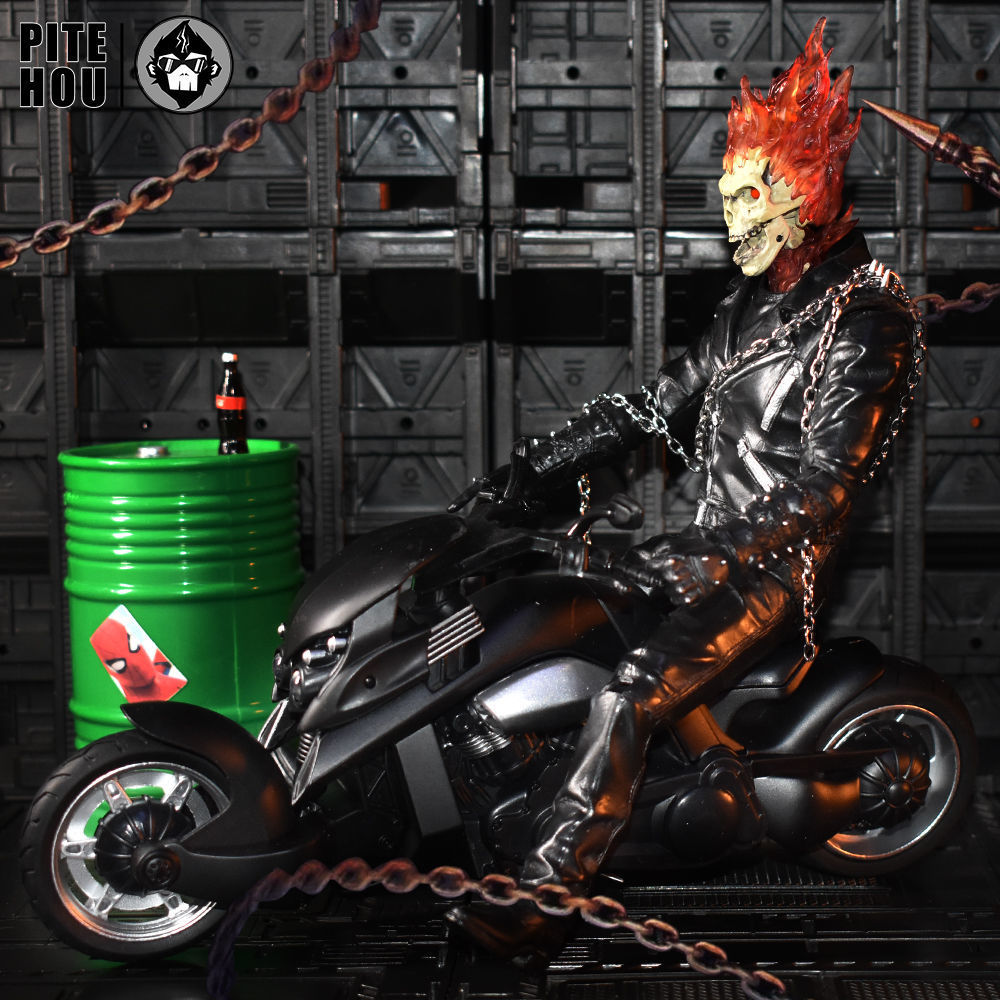 (2개) MARVEL GHOST KNIGHT X-MEN SOUL CHARIOT SKULL 9 인치 액션 피규어 인형 손으로 만든 모델 장난감