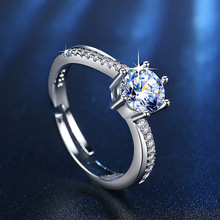 经典时尚六爪钻戒 女士婚戒亚马逊新品创意锆石戒指工厂代发批发