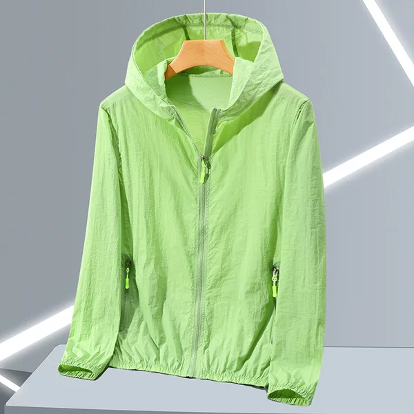 Spring and Summer New Sunscreen Clothing Women's Casual Hooded Windbreaker Jacket Men's Summer plus size Thin Sunscreen Clothing Men's and Women's Trendy