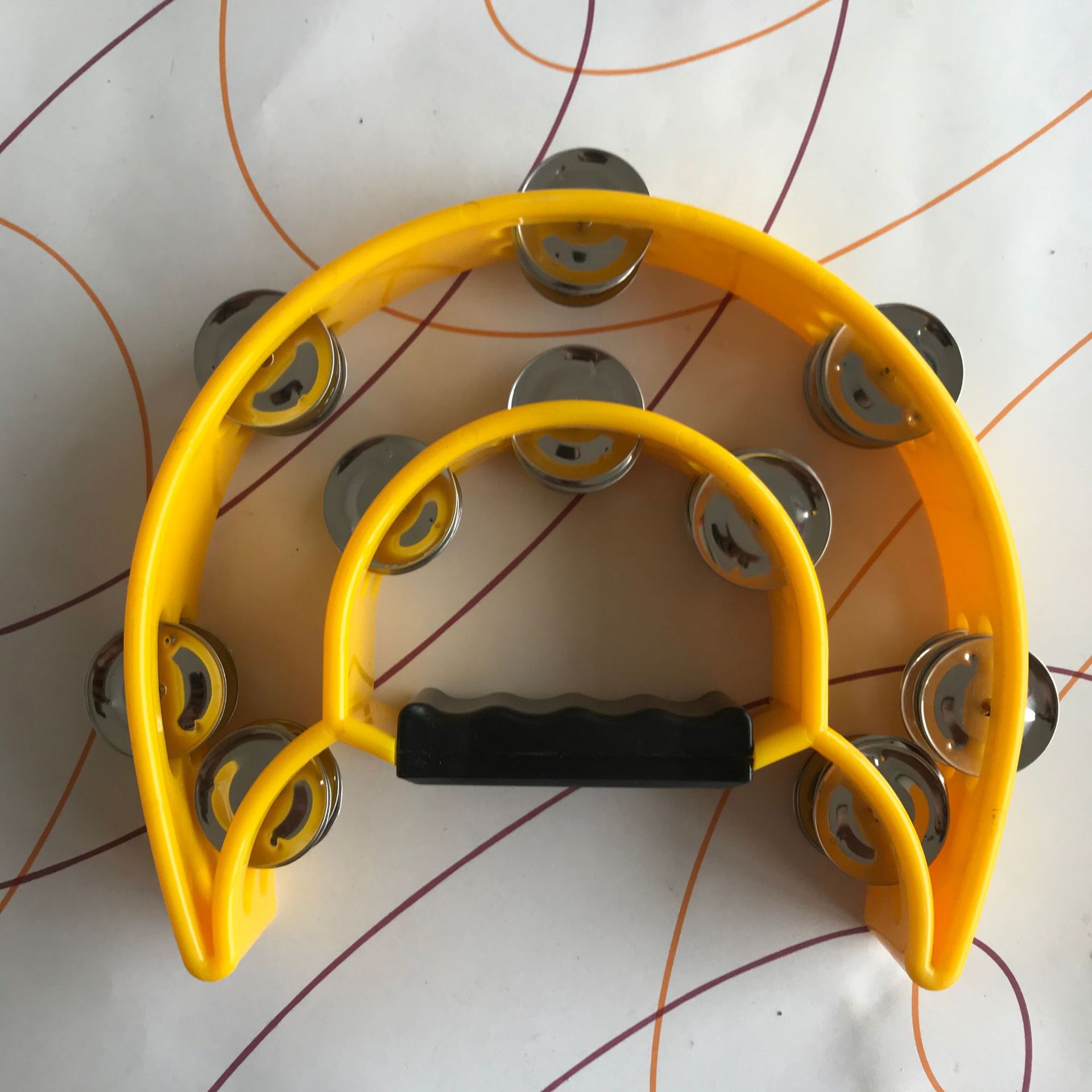 Instrumento de percusión KTV suministros de entretenimiento Orff instrumento musical sonajero flor tambor anillo campana