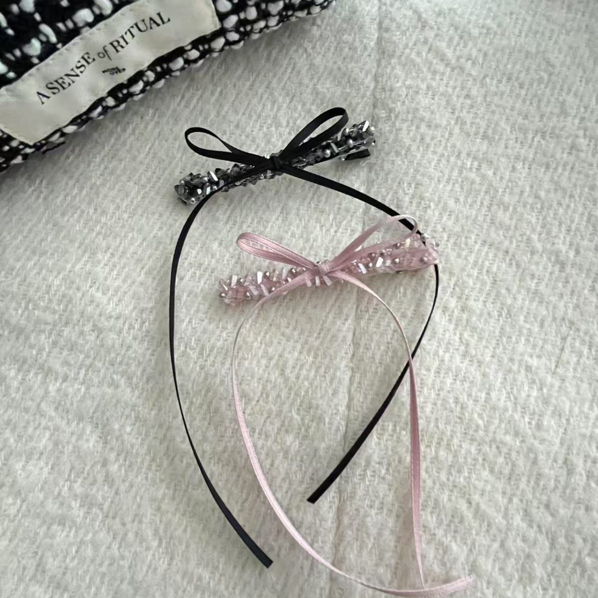 Glitzernde Schleifen Entenschnabel Haarspange Für Damen_voghion.com