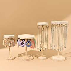 円形の木の手の串のブレスレットのネックレスの展示棚の屋台のアクセサリーの掛け棚のアクセサリーのネックレスの展示棚
