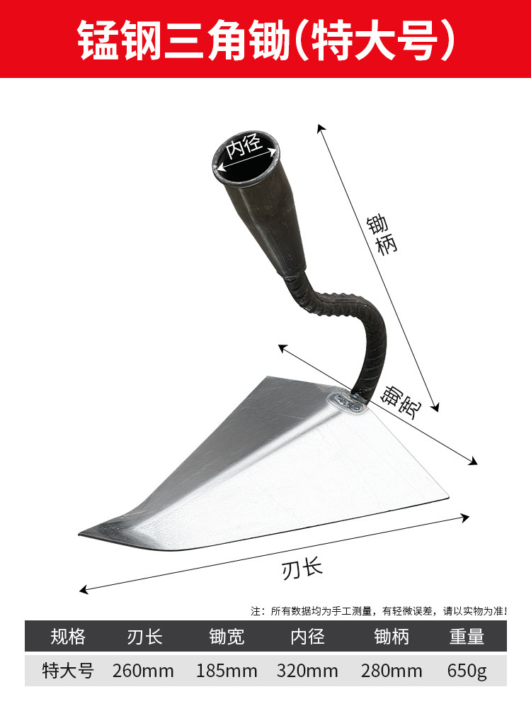 [두꺼운 망간강] 도랑이 싱글 헤드(특대형) 18.5*26cm