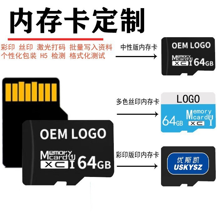 メモリカード 8GTFカード 16Gメモリカード 64Gカメラカード 監視レコーダー メモリカードはカスタマイズ可能|undefined